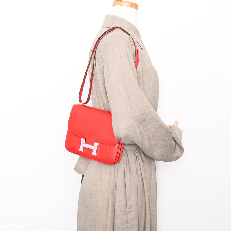 Hermes Shoulder Bag Mini Constance 3 18 Le Juque Mauve Silvestre