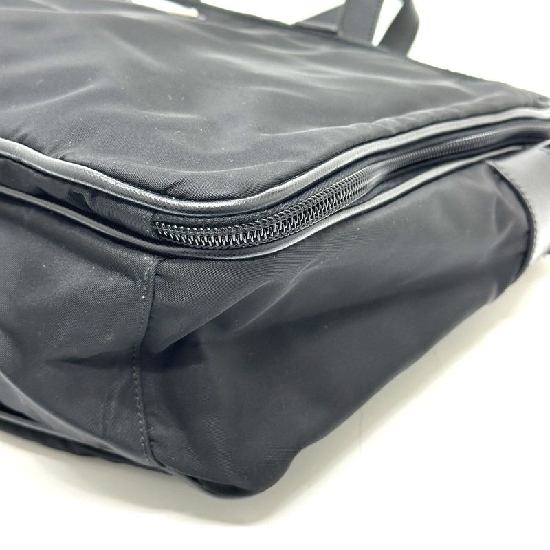 Prada Business Bag Triangle Logo Nylon Leather Black