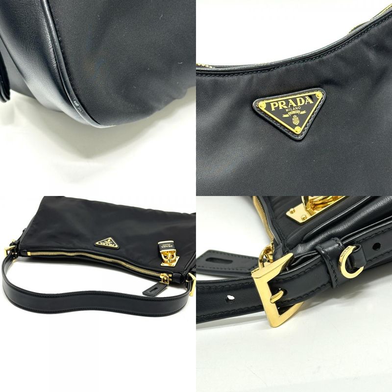Prada Shoulder Bag Emme Tessuto Nylon Black