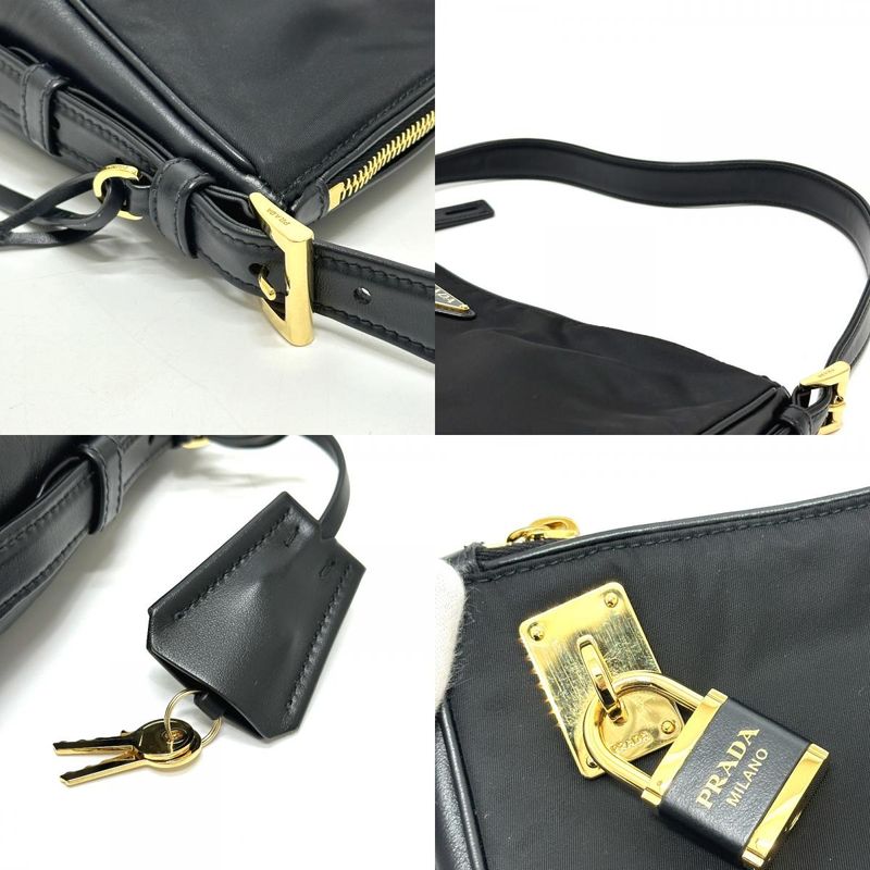 Prada Shoulder Bag Emme Tessuto Nylon Black