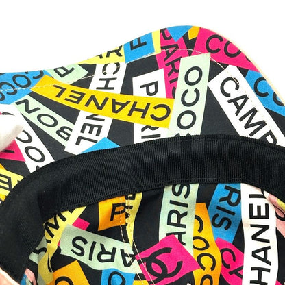 Chanel Cap CC Logo Sequin Cotton Pink