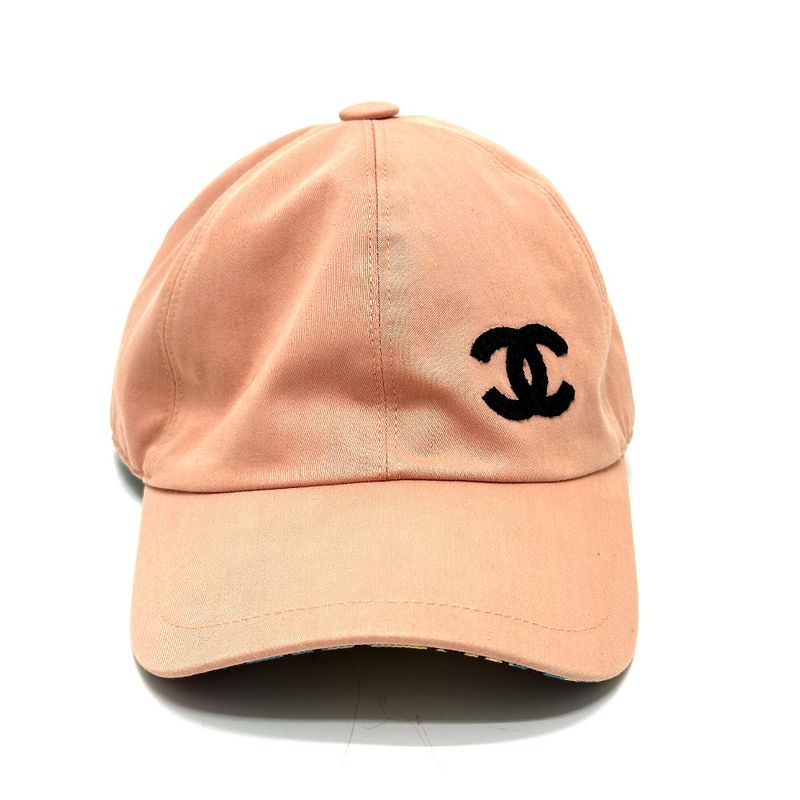 Chanel Cap CC Logo Sequin Cotton Pink