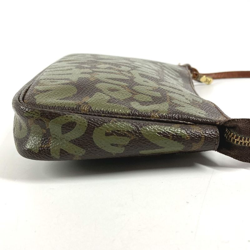 Louis Vuitton Shoulder Bag Monogram Graffiti Canvas Khaki Brown