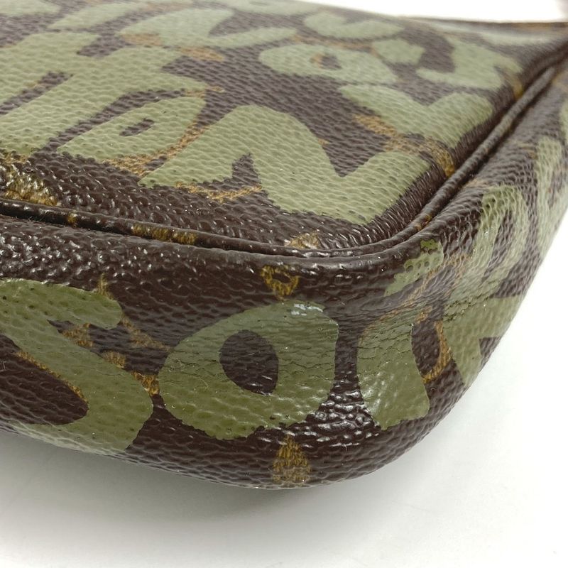 Louis Vuitton Shoulder Bag Monogram Graffiti Canvas Khaki Brown