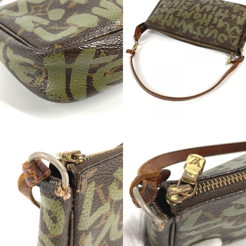 Louis Vuitton Shoulder Bag Monogram Graffiti Canvas Khaki Brown