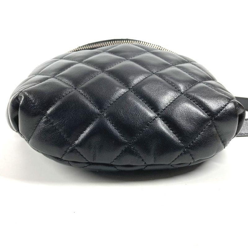 Chanel Belt Bag CC Logo Quilted Leather Black