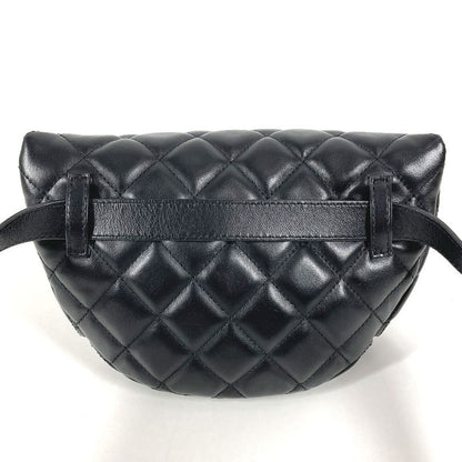 Chanel Belt Bag CC Logo Quilted Leather Black