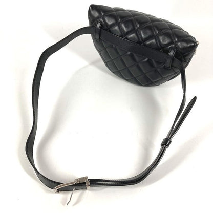 Chanel Belt Bag CC Logo Quilted Leather Black