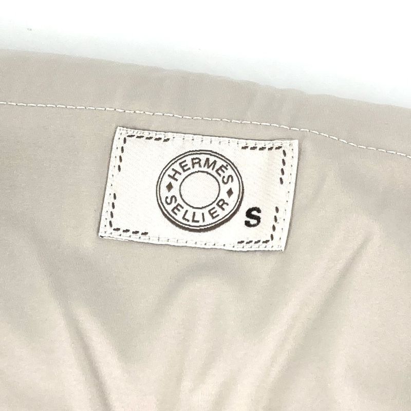 Hermes Pants Logo Leggings Nylon Beige