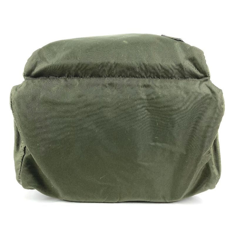 Prada Backpack Triangle Logo Nylon Khaki