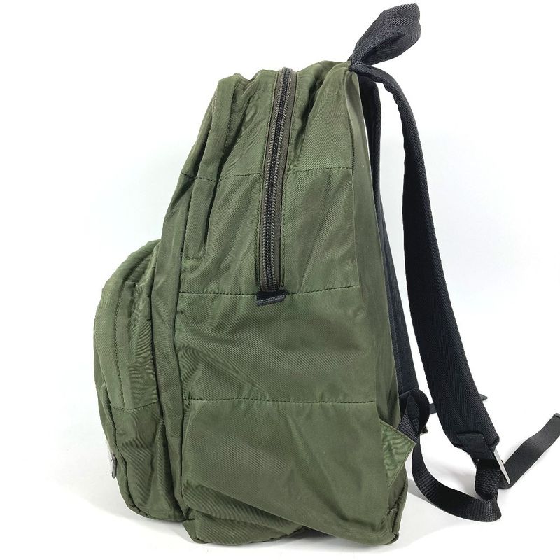 Prada Backpack Triangle Logo Nylon Khaki