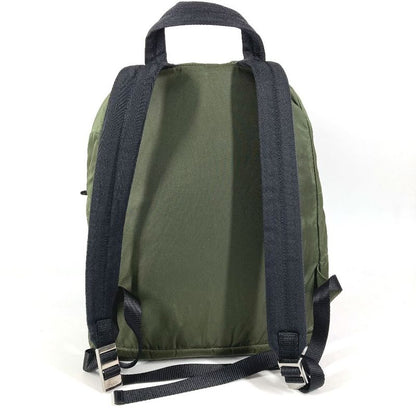 Prada Backpack Triangle Logo Nylon Khaki