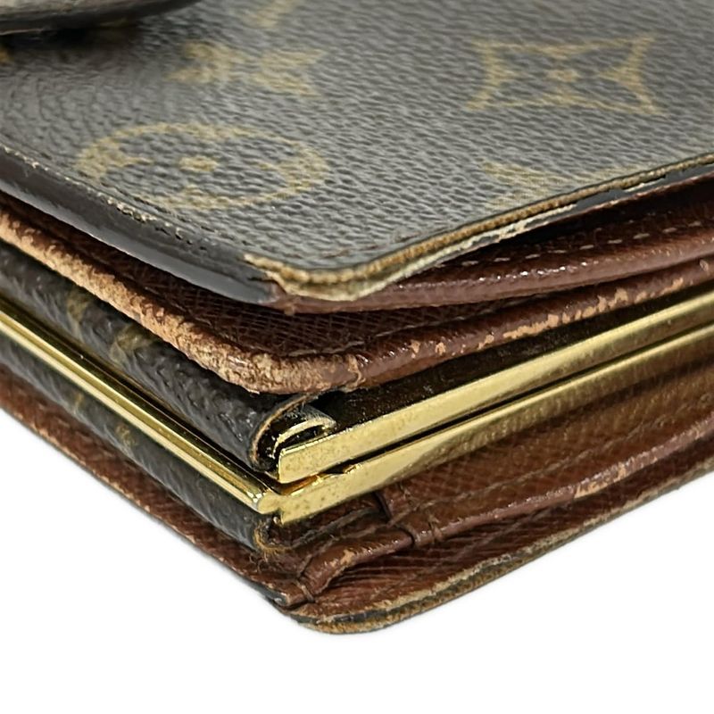 Louis Vuitton Bifold Wallet Monogram Porte Monet Billets Viennois Leather