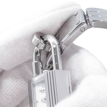 Hermes Kelly Watch Mini White Lacquer Dial Spark Ring Lacquer