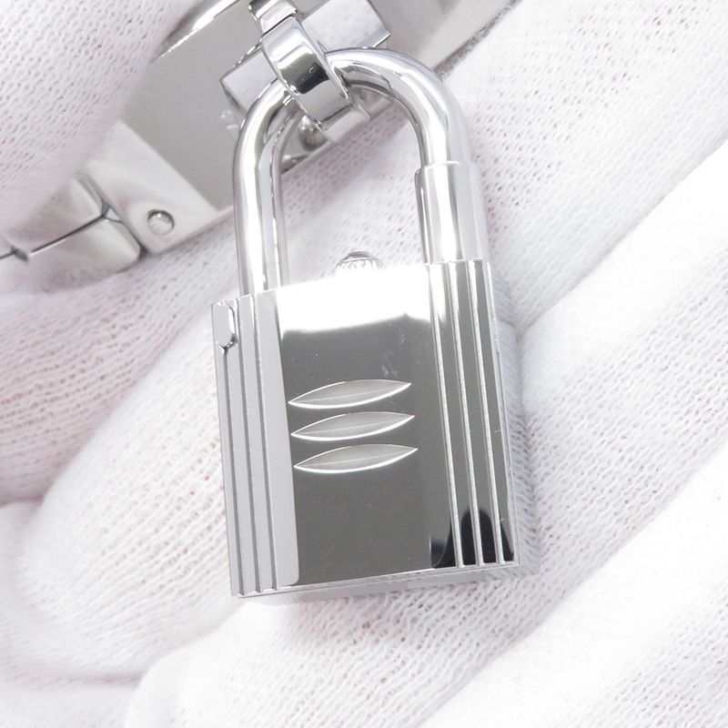 Hermes Kelly Watch Mini White Lacquer Dial Spark Ring Lacquer