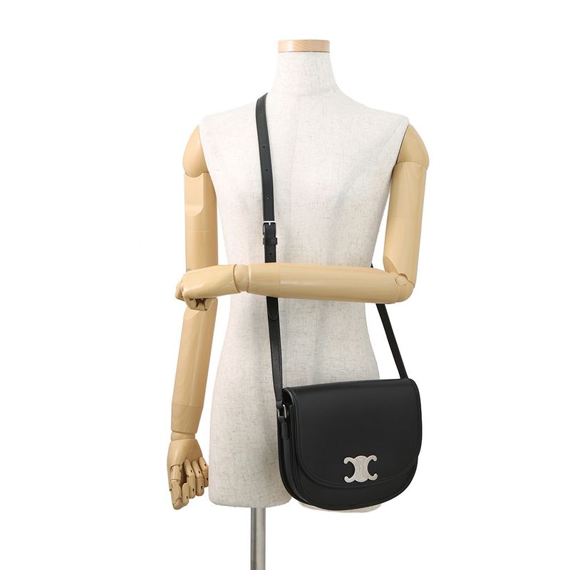 Celine Shoulder Bag Triomphe Besace Black