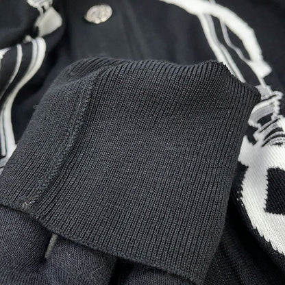 Hermes Cardigan Long Sleeve Felonerie Motif 36 Top Black