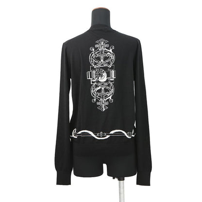 Hermes Cardigan Long Sleeve Felonerie Motif 36 Top Black