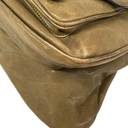 Dior Handbag Gaucho Khaki Light Brown Leather X Light