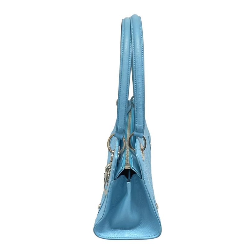 Dior Handbag Joy Cannage Stitch Blue Leather