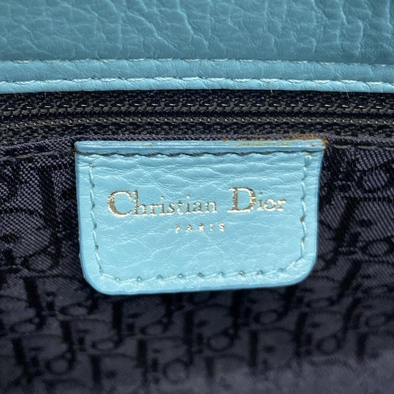 Dior Handbag Joy Cannage Stitch Blue Leather