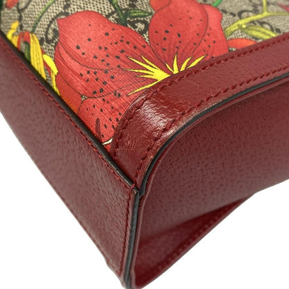 Gucci Tote Ophidia GG Small Beige Red Leather X