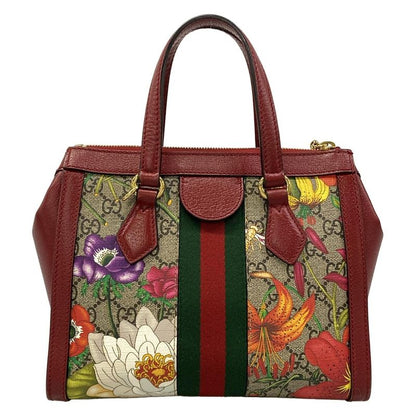 Gucci Tote Ophidia GG Small Beige Red Leather X