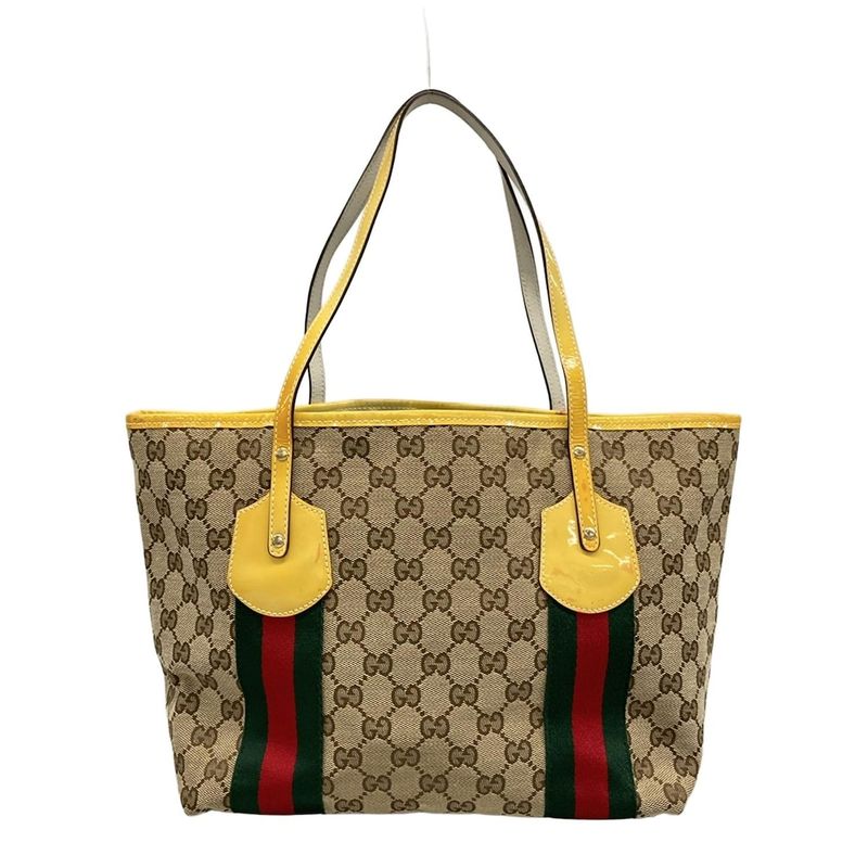 Gucci Tote Jolie GG Pattern Sherry Yellow Beige Multi X X Multi