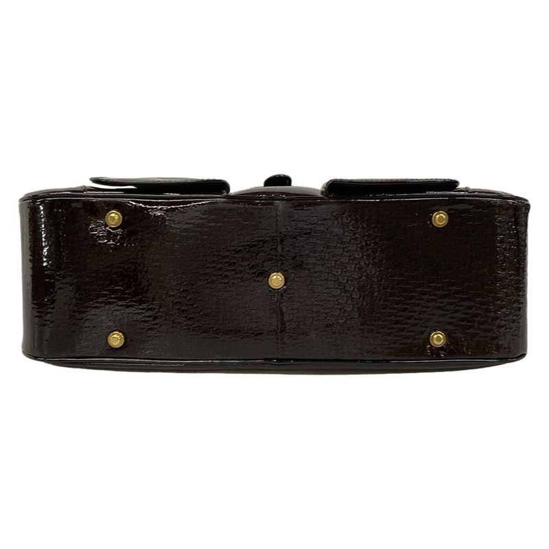 Dior Double Saddle Bag Dark Brown Embossed Leather