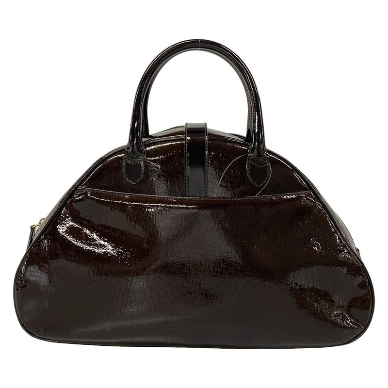 Dior Double Saddle Bag Dark Brown Embossed Leather