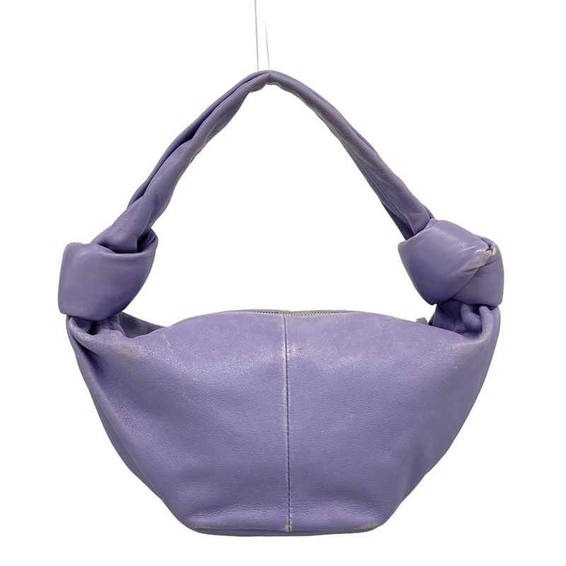 Bottega Veneta Handbag Double Knot Purple Leather