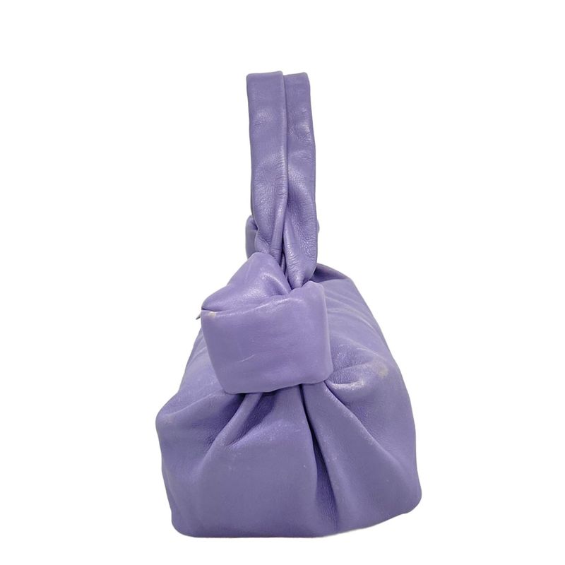 Bottega Veneta Handbag Double Knot Purple Leather