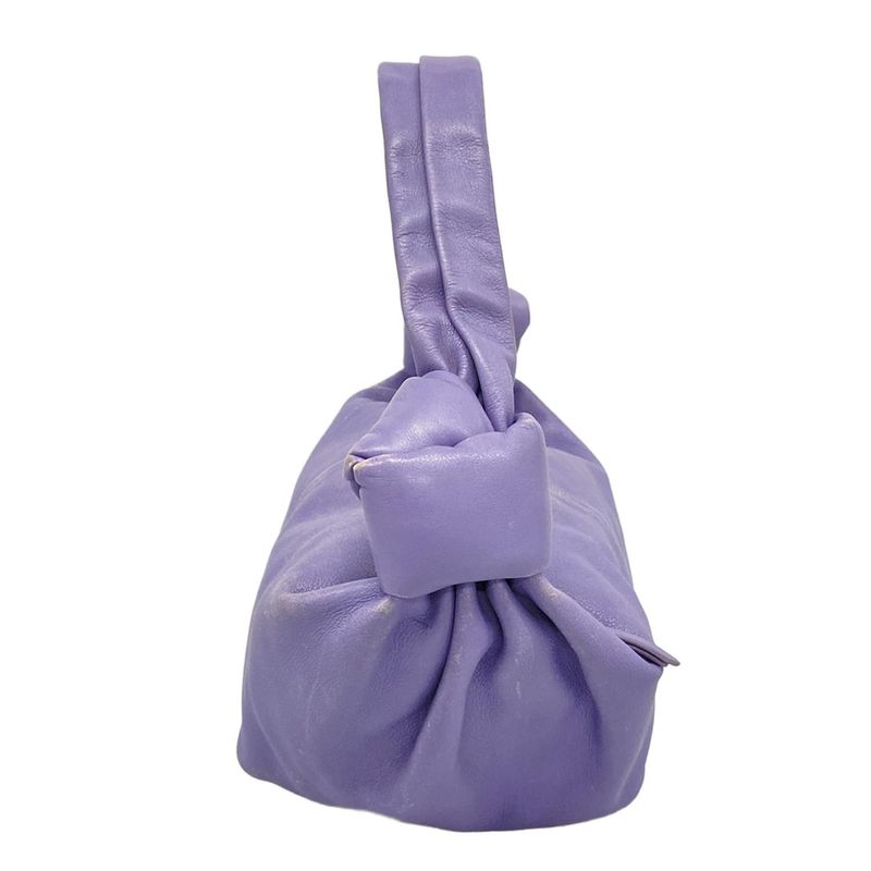 Bottega Veneta Handbag Double Knot Purple Leather