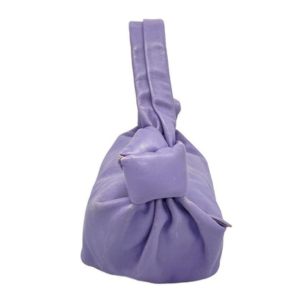 Bottega Veneta Handbag Double Knot Purple Leather