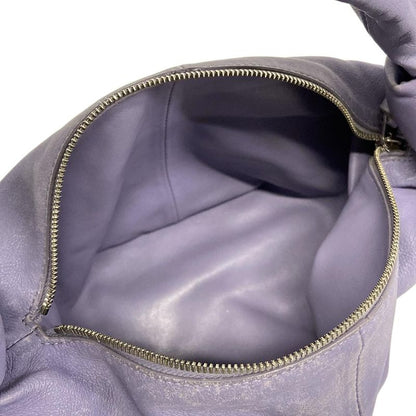 Bottega Veneta Handbag Double Knot Purple Leather