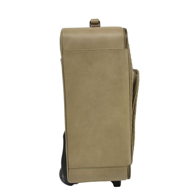 Bottega Veneta Travel Bag Intrecciato Khaki Leather