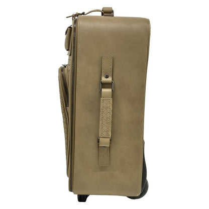 Bottega Veneta Travel Bag Intrecciato Khaki Leather