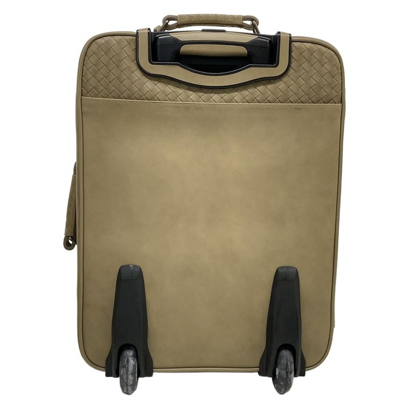 Bottega Veneta Travel Bag Intrecciato Khaki Leather