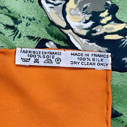 Hermes Scarf Silk Carre 90 Sichuan Orange