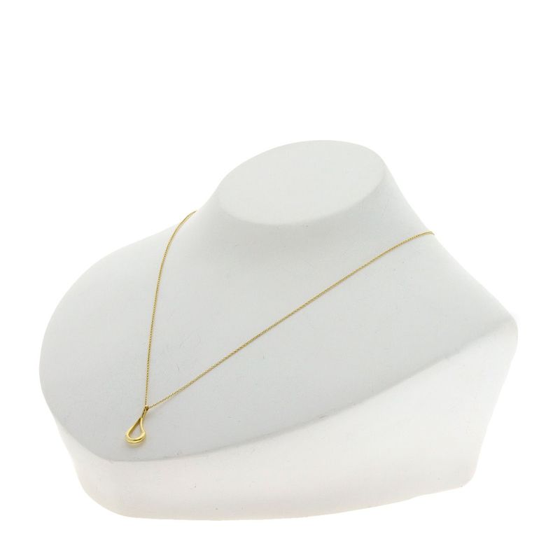 Tiffany & Co Open Teardrop Necklace 18K Yellow Gold
