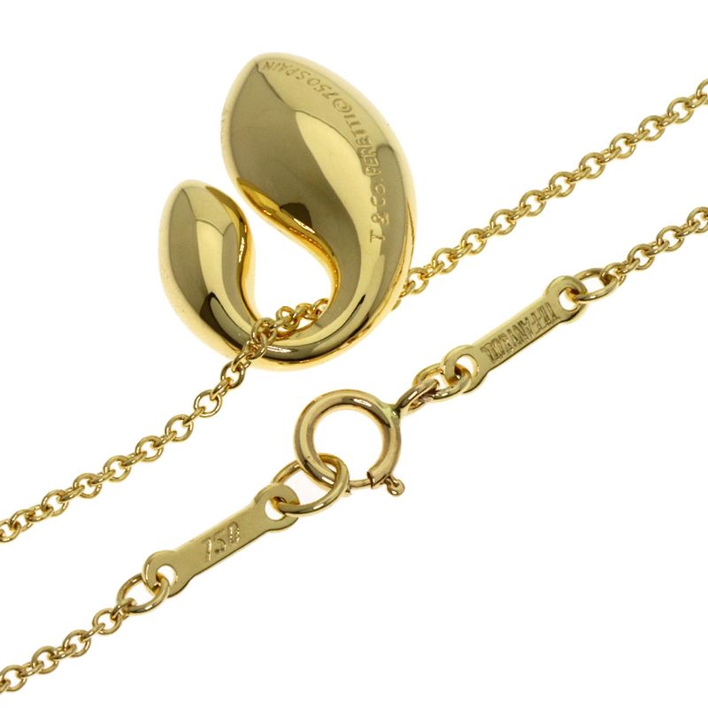 Tiffany & Co Double Teardrop Necklace 18K Yellow Gold
