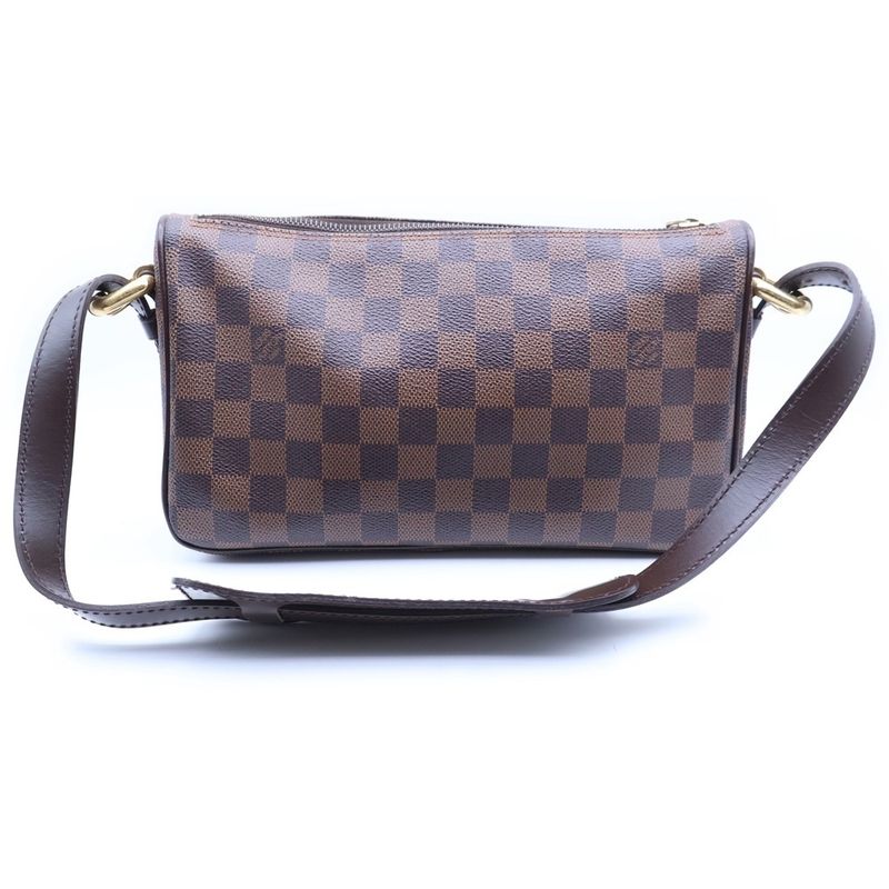 Louis Vuitton Damier Ravello GM Shoulder Bag Brown Leather