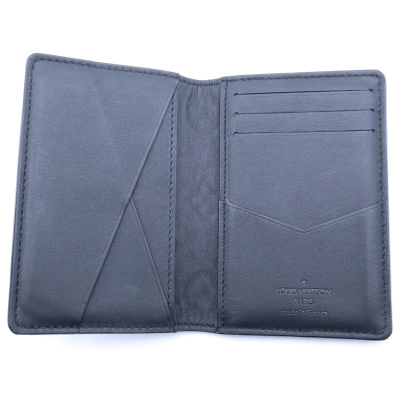 Louis Vuitton Organizer de Poche Monogram Taurillon Card Case Black