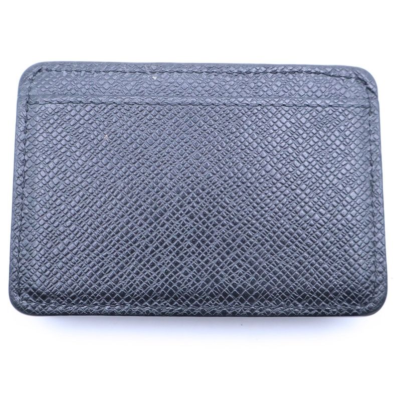Louis Vuitton Taiga Coin Purse Leather Case Black