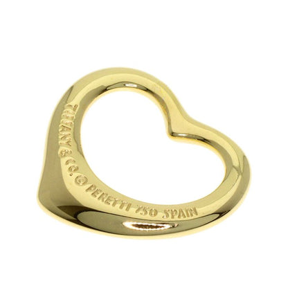 Tiffany & Co Open Heart Pendant Top 18K Yellow Gold