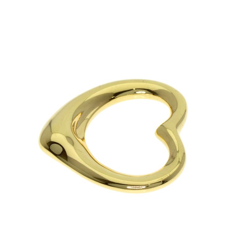 Tiffany & Co Open Heart Pendant Top 18K Yellow Gold