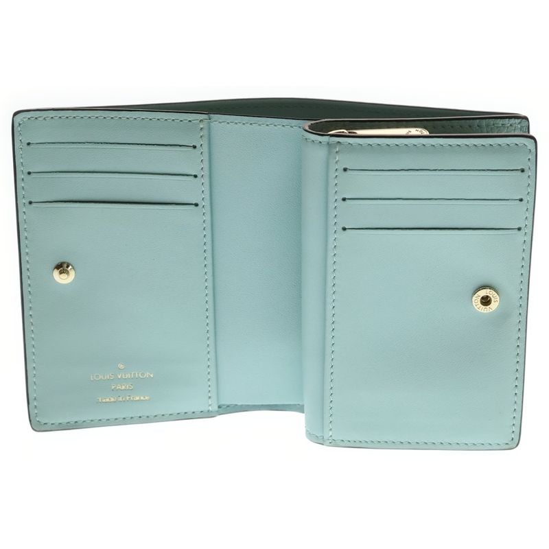 Louis Vuitton Mahina Portefeuille Bifold Wallet Compact Light Blue