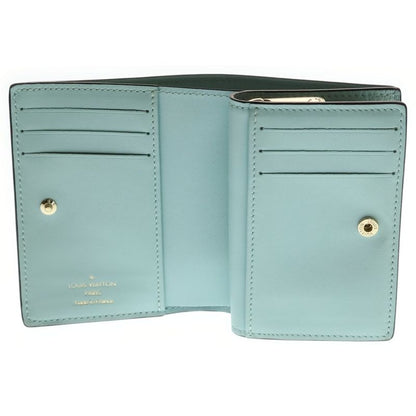 Louis Vuitton Mahina Portefeuille Bifold Wallet Compact Light Blue