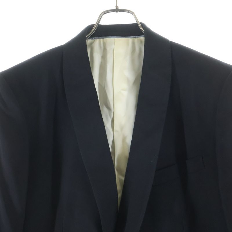 Gucci Wrapped Button Wool Silk Single Tailored Jacket Black 56