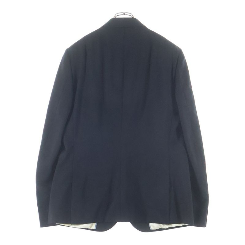 Gucci Wrapped Button Wool Silk Single Tailored Jacket Black 56